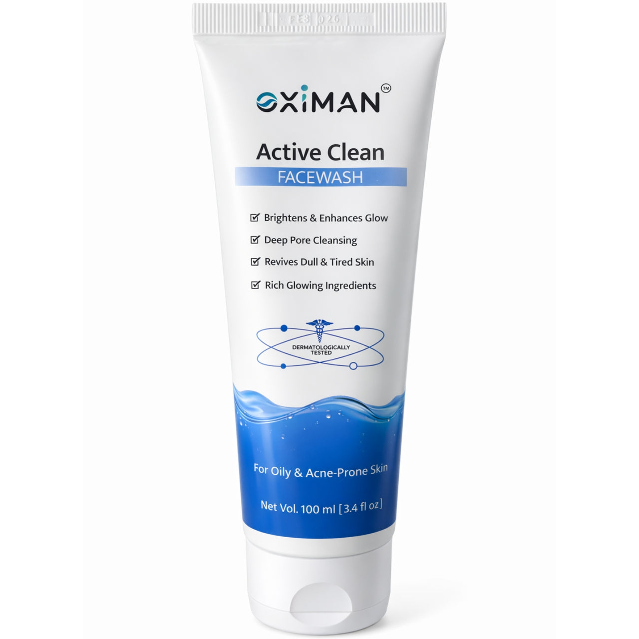 Active Clean Face Wash (100ml) | For Normal, Oily or Combination Skin