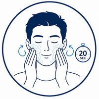 Massage gently for 20 seconds