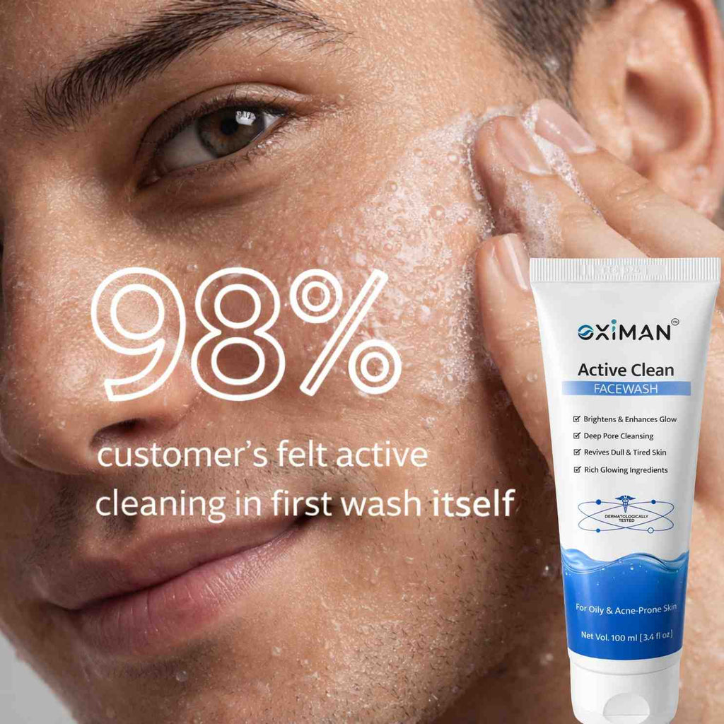 Oximan Niacinamide + Salicylic Acid Face Wash for Men - Fights Acne Pimple, Oil Control