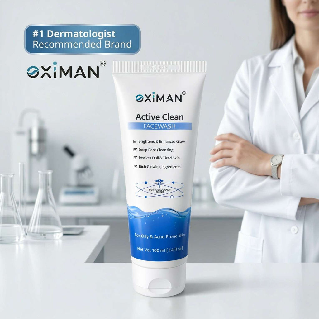 Oximan Niacinamide + Salicylic Acid Face Wash for Men - Fights Acne Pimple, Oil Control