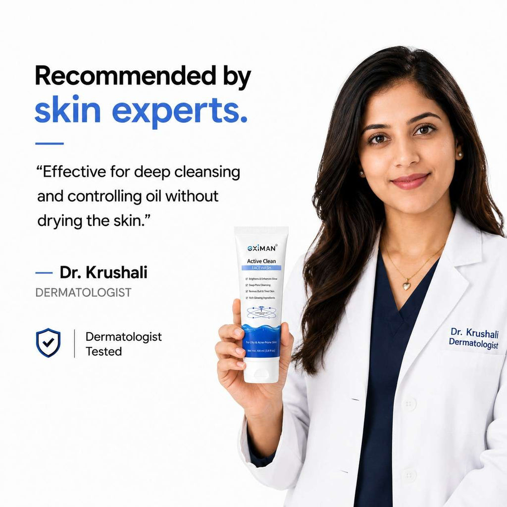Active Clean Face Wash (100ml) | For Normal, Oily or Combination Skin