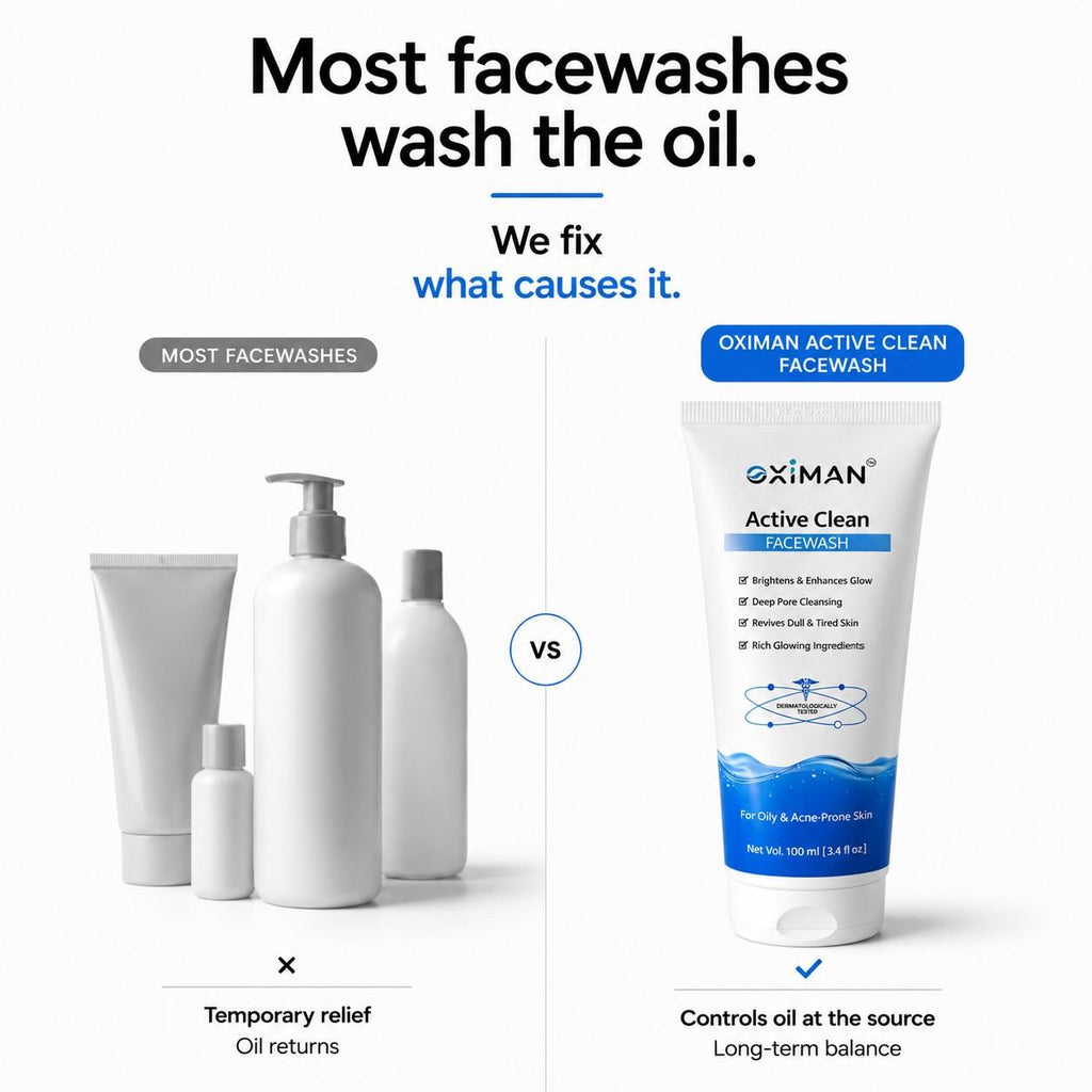 Active Clean Face Wash (100ml) | For Normal, Oily or Combination Skin