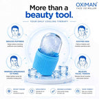 OXIMAN Face Ice Roller for Face & Eyes | Reusable Cooling Facial Massager for Puffiness, Dark Circles & Glowing Skin