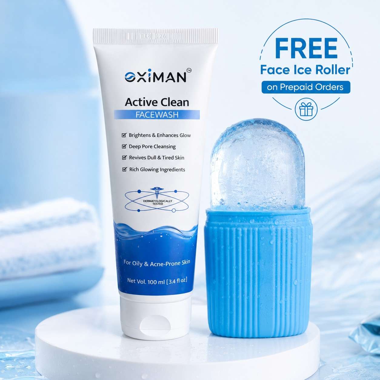 Active Clean Face Wash (100ml) | For Normal, Oily or Combination Skin