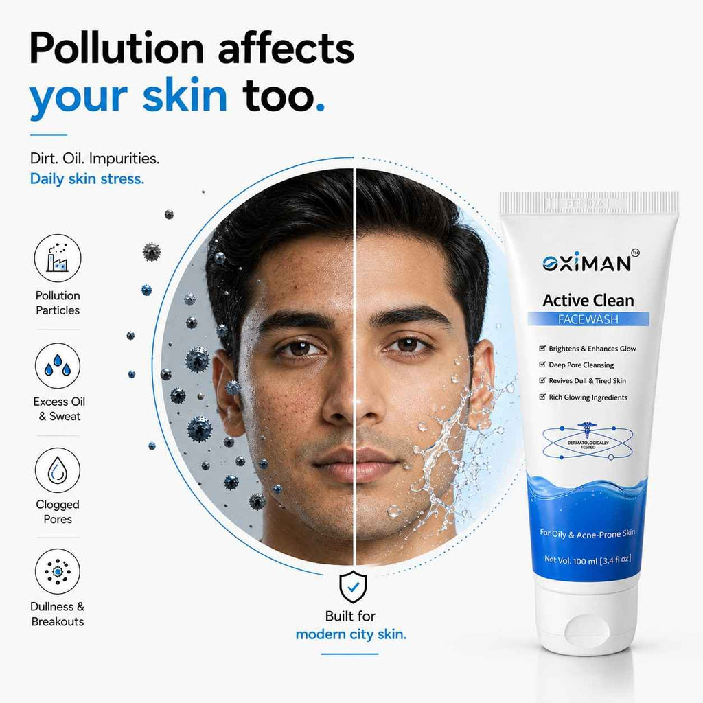 Active Clean Face Wash (100ml) | For Normal, Oily or Combination Skin